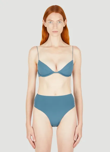 Fine Strap Almond Bikini Top