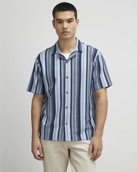 River Island Regular Fit Geometric Print Shirt