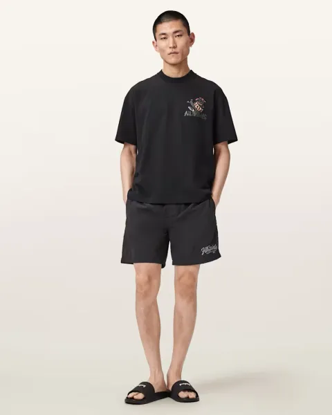 AllSaints Odyssey Slim Fit Swim Shorts