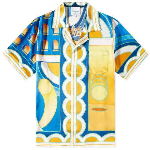 Paysage Short Sleeve Silk Shirt