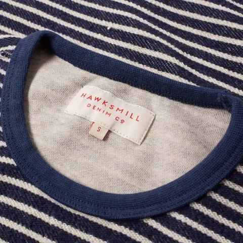 Hawksmill Denim Co. Long Sleeve Stripe Pocket Tee