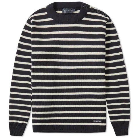 2915 Fouesnant Raye Wool Stripe Mariner Crew Knit