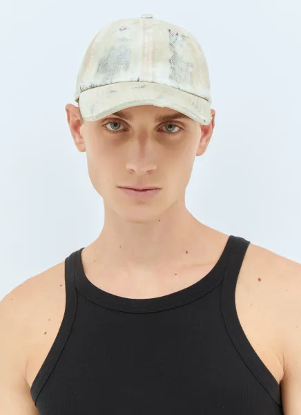 Coated Denim Baseball Cap
