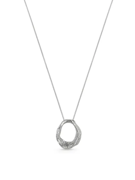TUTTI Silver-Plated Open Ring Pendant Necklace