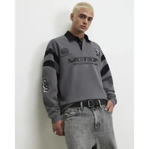 River Island Cotton Motion Sports Rugby Polo Shirt