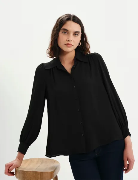 Finery London Collared Blouse Black