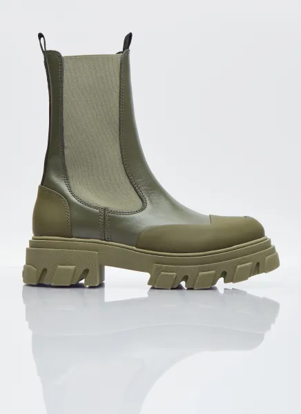 Cleated Mid Chelsea Boots