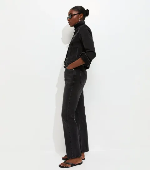 Women's Black Anica Straight Jeans