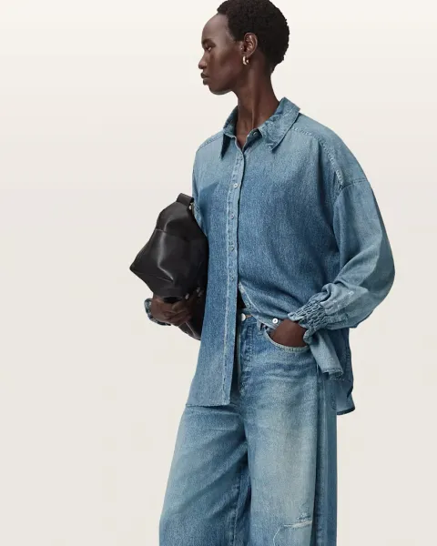 Charli Illusion of Denim Long Sleeve Shirt