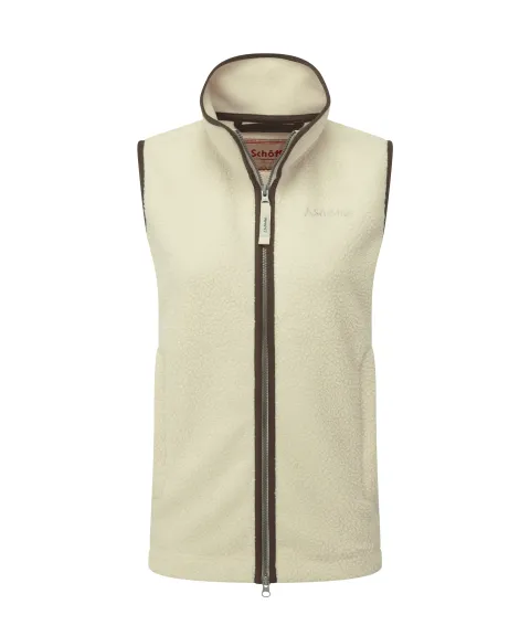 Schöffel Country Lyndon Retro Fleece Gilet - Ecru