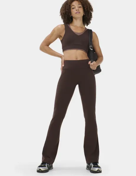 Sweaty Betty Flared Leggings Dark Brown