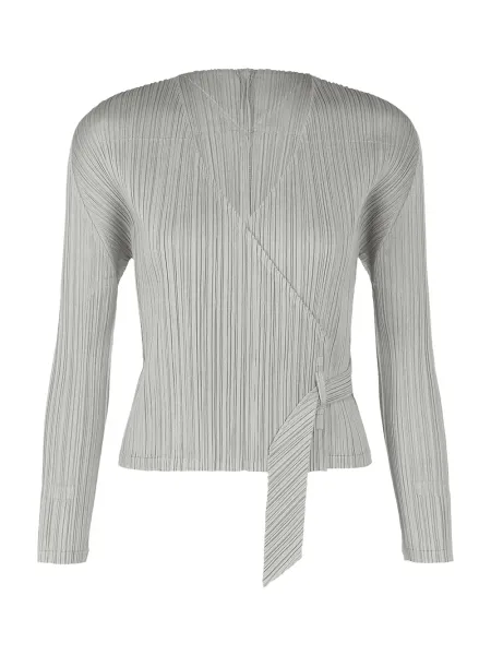 Pleats Please Facade Cardigan L.Grey