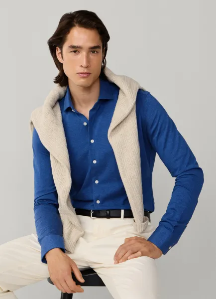 Tailored Fit Pique Jersey Shirt