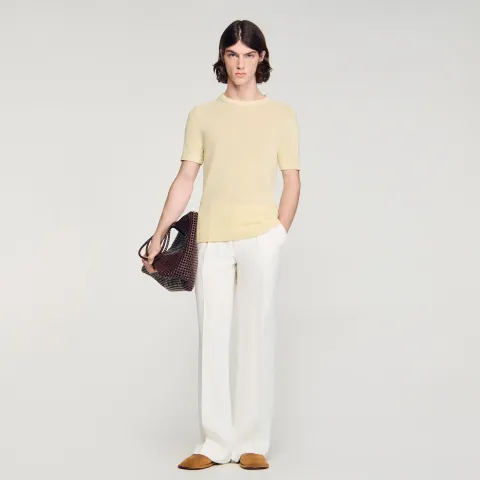 Fine knit T-shirt