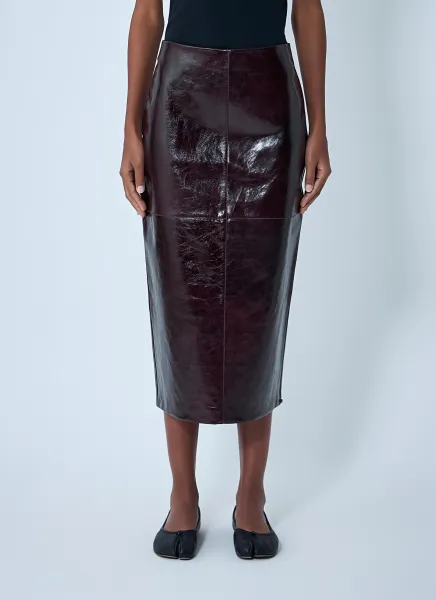 Leather Midi Skirt
