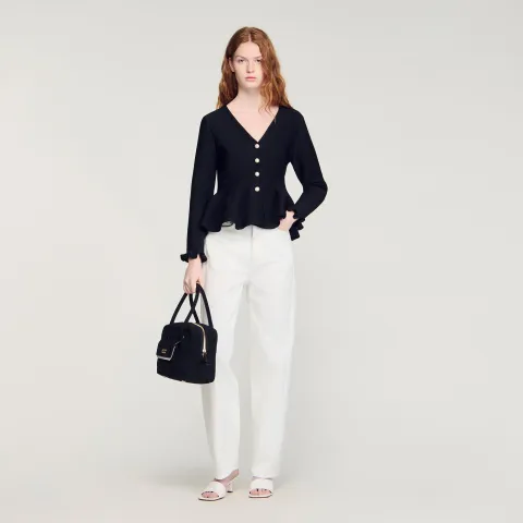 Peplum cardigan