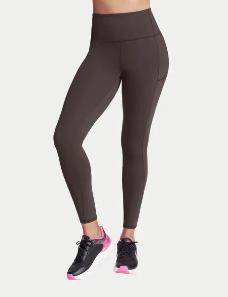 Skechers Go Walk High Waisted Leggings Dark Brown