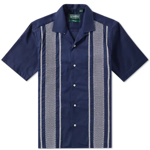 Short Sleeve Guayabera Bowling Shirt
