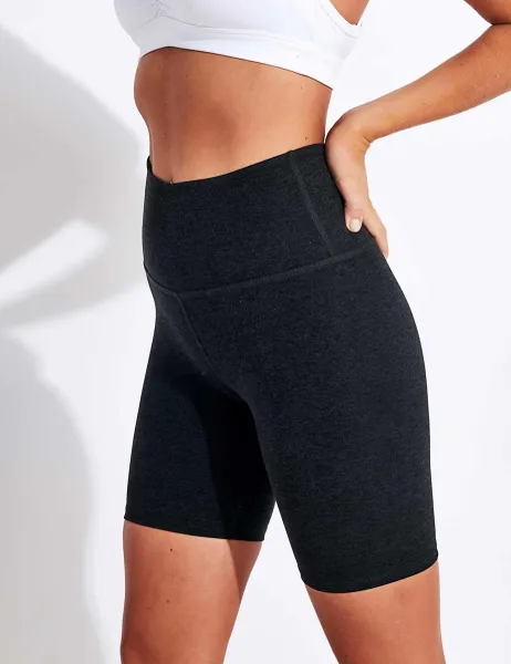 Spacedye Keep Pace 7" High Waisted Shorts Black