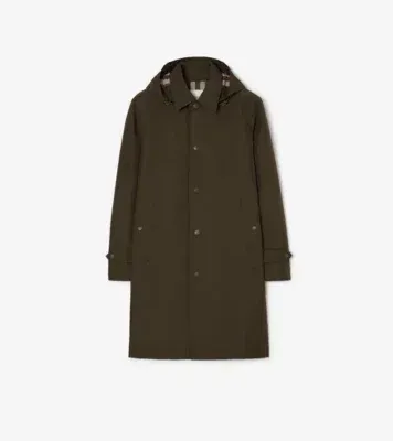 Hooded Car Coat in Snug brown