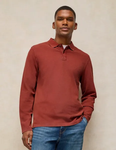 White Stuff Pure Cotton Knitted Polo Shirt Red