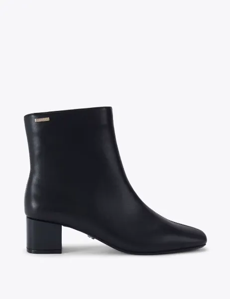 Carvela Block Heel Square Toe Ankle Boots Black