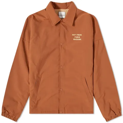 Drôle de Monsieur Not From Paris Fleece Lined Coach Jacket