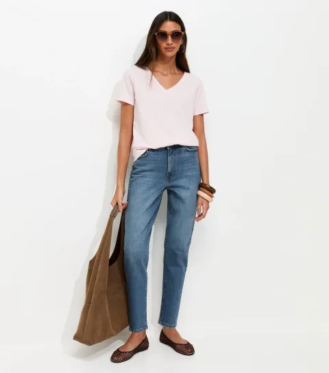 Women's Blue High Waist Tori Mom Jeans