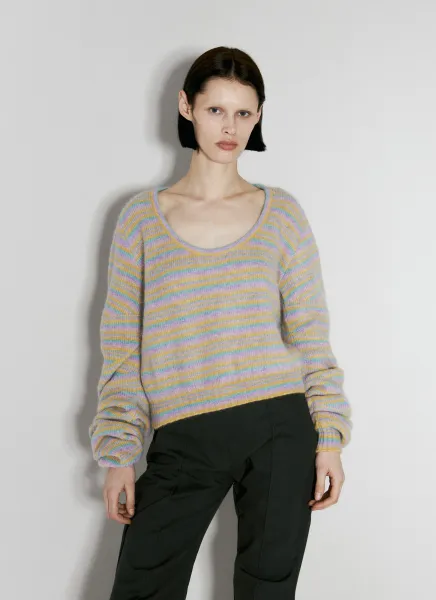 Striped Curl Sweater
