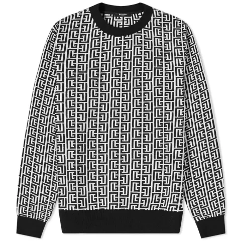 Monogram Jacquard Crew Knit