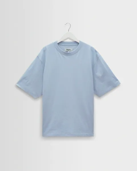 Milton - Light Blue Organic Compact Cotton t-Shirt