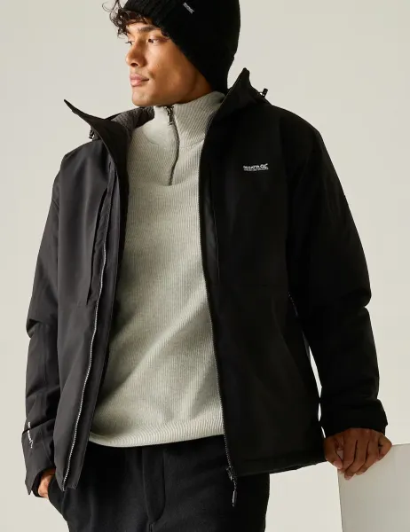 Regatta Maltrek Waterproof Hooded Jacket Black