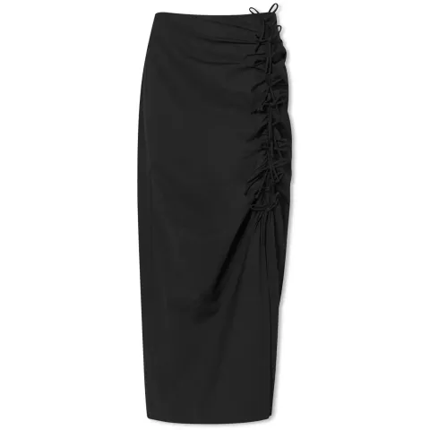 Drapey Melange Midi Skirt