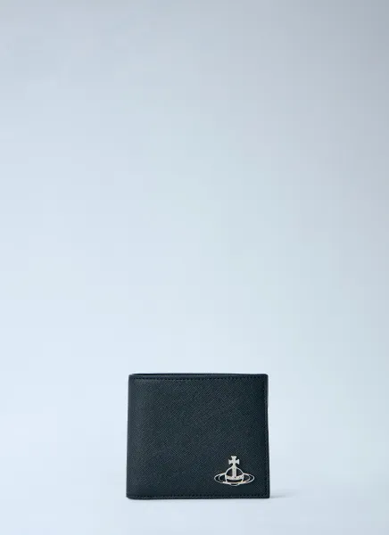 Orb Motif Leather Wallet