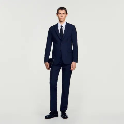 SANDRO Virgin wool suit jacket