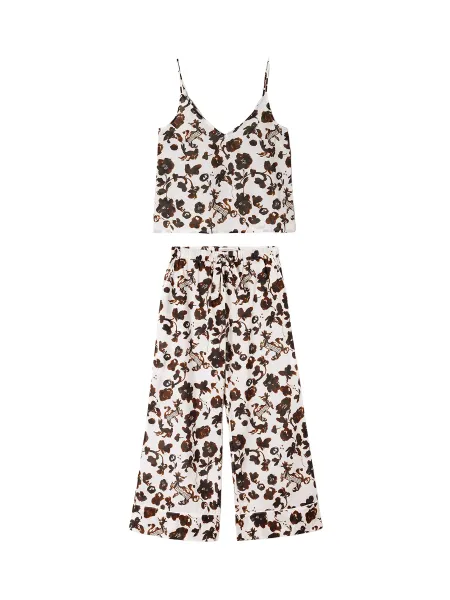 Desmond & Dempsey Bunny Cami and Wide Leg Pyjama Set