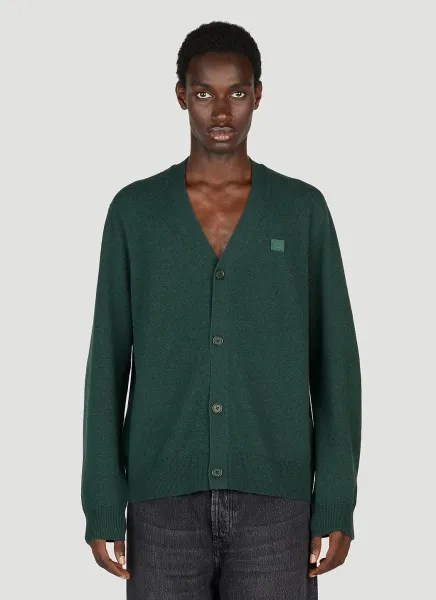 Face Patch Knit Cardigan