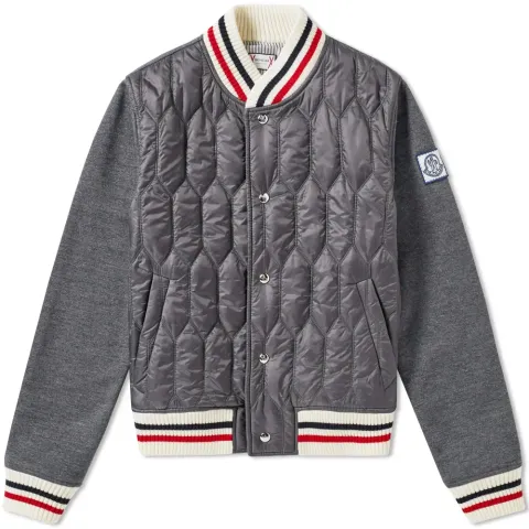 Gamme Bleu Nylon Jersey Bomber Jacket