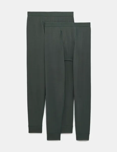 Marks & Spencer 2 Pack Heatgen Light Thermal Long Johns Cedar