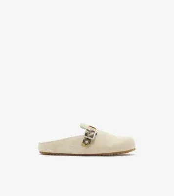 Suede Urchin Clogs in Bake beige