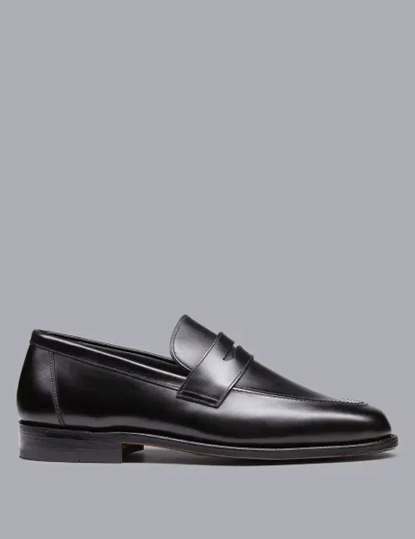 Charles Tyrwhitt Leather Slip On Loafers Black