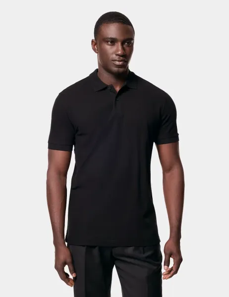 Hawes & Curtis Piqué Polo Shirt Black