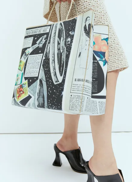 Medium Graphic Print Tote Bag