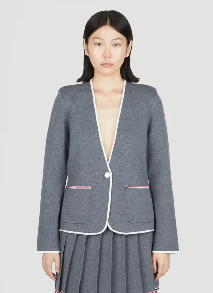 Single Breasted Knit Jacket