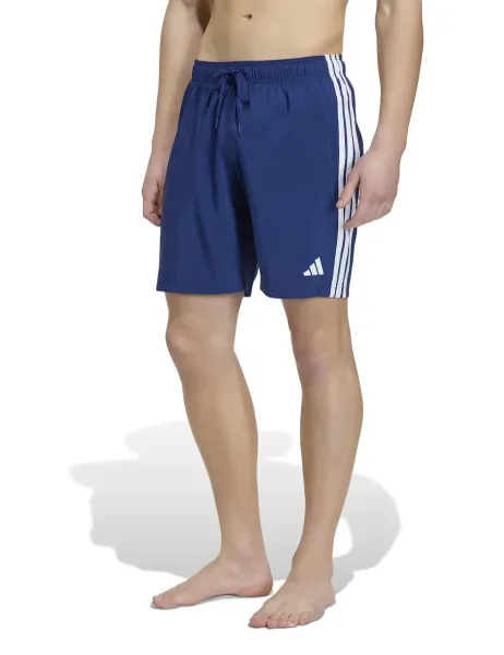 Adidas 3 Stripes Swim Shorts Dark Blue