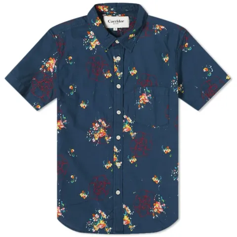 Embroidered Bouquet Hawaiian Shirt