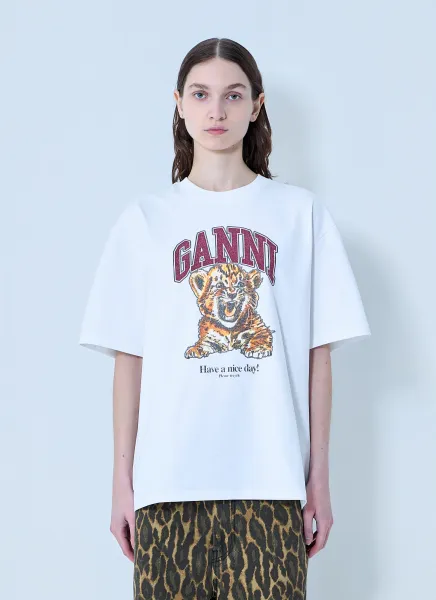 Heavy Cotton Beaded Baby Tiger Print T-Shirt