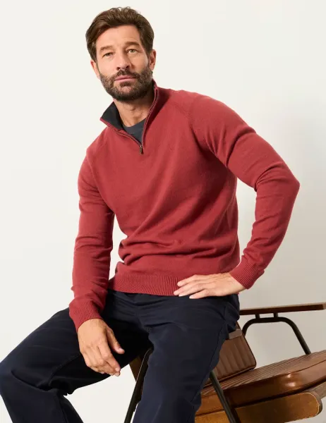 FatFace Cotton Rich Jumper Red