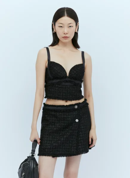 Tweed Bustier Top