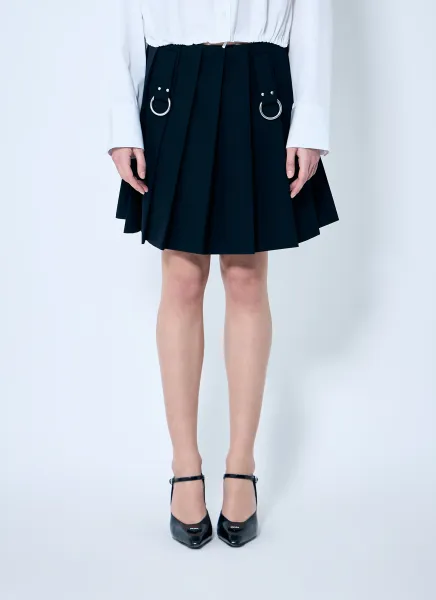 Pleated Wool Skirt